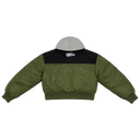 Rough Play Puffer Jacket In Green