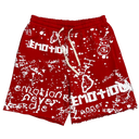 Mixed Emotions Red "Graffiti" Shorts