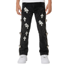 Guapi Obsidian Black Cross Buckle Kids Denim