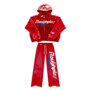 Rough Play Sweatsuit In Red/Blue