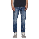 Purple Brand P001 Angel Silver Foil Cross Jean