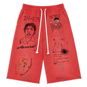 ARRIVAL 3 QUARTER SHORTS in Red
