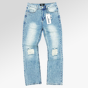 Mixed Emotions "ME" Rhinestone Blue Jeans
