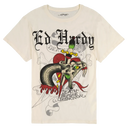 ED HARDY Limited Edition - Rhinestone Death Before Dishonor ( IVORY )