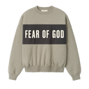 Essentials Fear Of God Cropped Relaxed Panelled Sweatshirt In Seal Heather/Iron Grey