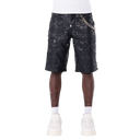 Guapi Obsidian Black Stars Leather Shorts