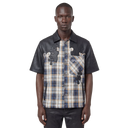 Guapi Plaid Cross Patch Button Shirt