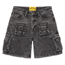 GODSPEED Octagon Cargo Denim Shorts (Grey Wash)