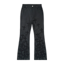 RTA Mael Slim Flare Jean Black Descending Cross