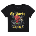 ED HARDY Baby Devil Rhinestone Baby Tee ( Black )