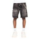 Guapi Obsidian Black Spider Denim Shorts