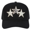 AMIRI 3 STAR METALLIC TRUCKER HAT