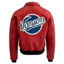 Vanson X Fly Geenius "Harlem" Bomber Jacket In Red