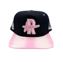 Rough Play Vintage Snapback Hat (Navy/Pink)