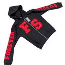 Forever Situated RHINESTONE Sweatsuit Black- Red