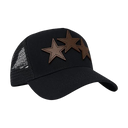 Amiri Three Star Trucker Hat - Black/Brown