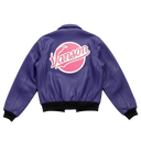 Vanson X Fly Geenius "Harlem" Bomber Jacket In Purple