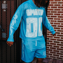 Mixed Emotions Blue “Lightning” shorts