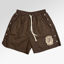 Saint Vanity Nylon Shirt & Short In Brown