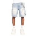 Guapi Aqua Blue Spider Denim Shorts
