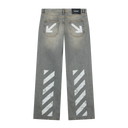 Off-White Half Arrow DIAG Slim Relax Jeans in Sun Faded Grey
