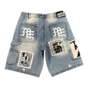 Mixed Emotions Blue "AI" Denim Shorts