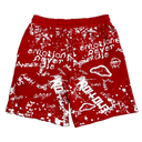 Mixed Emotions Red "Graffiti" Shorts