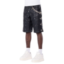 Guapi Obsidian Black Stars Leather Shorts