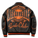Pelle Pelle Champions Jacket In Black/Orange