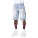 Guapi Aqua Blue Cross Buckle Shorts