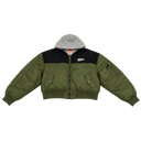 Rough Play Puffer Jacket In Green