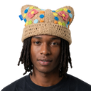 Arkyve X Steven Harrington "House on Fire" Crochet Cat Hat