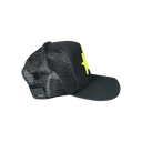 Amiri Three Star Trucker Hat - Black/Lime