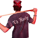 Ed Hardy Fire Lord Cropped Boxy Tee