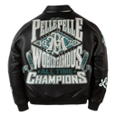 Pelle Pelle All Time Champions Jacket In Black/Dark Green