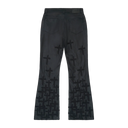 RTA Mael Slim Flare Jean Black Descending Cross