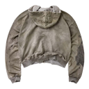 Vale  Forever Varsity Zip Up Hoodie Distressed ( Grey/Red )