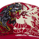 Ed Hardy Rhinestone Eagle Panther Hat In Red