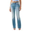 True Religion Becca Mid Rise Big t Tattoo Flap Bootcut Jean