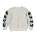 Tc Bone Cross Knit Sweater In White