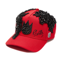Cult of Individuality Cult X El Alfa Lurex Emb Logo 5 Panel A Frame Trucker Hat in Red