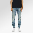 Purple Brand P001 Vintage Knee Blowout Jeans In Mid Indigo