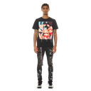 Cult of Individuality SHORT SLEEVE CREW NECK TEE " S&D ROCK N ROLL" IN BLACK