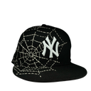 Loso New York Yankees Spider Web Sashiko Fitted In Black/White