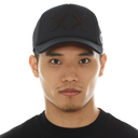 Cult of Individuality Black Crystals Mesh Trucker Hat "XX" Logo In Black/Black