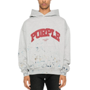 Purple Brand MWT Fleece PO Hoodie In Light Heather Grey
