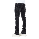 Guapi Obsidian Black Raindrop Leather Pant