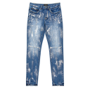 Purple Brand P001 Angel Silver Foil Cross Jean