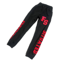 Forever Situated RHINESTONE Sweatsuit Black- Red