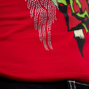 Ed Hardy Sacred Heart Wings Rhinestone Stretch Cami ( Red )